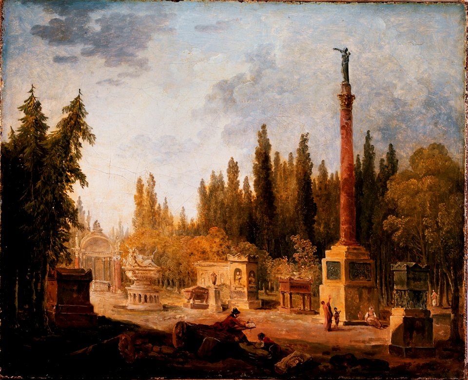 Hubert Robert - Le Jardin du Musée des monuments français, ancien couvent des Petits-Augustins - P1750 - Musée Carnavalet