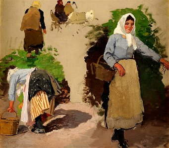 Hugo Mühlig Studie einer Bäuerin