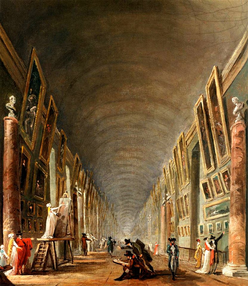 Hubert Robert - The Grande Galerie (detail) - WGA19595