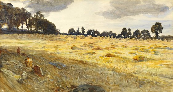 Hubert von Herkomer The cornfield