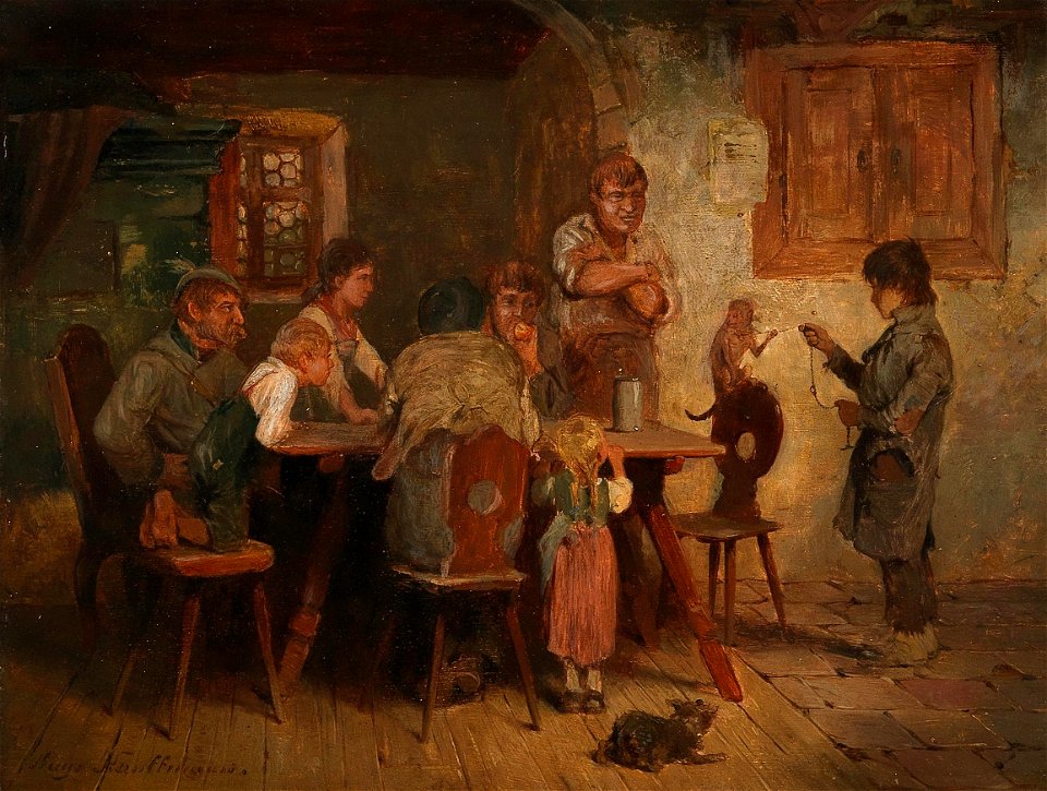 Hugo Kauffmann Affe im Wirtshaus