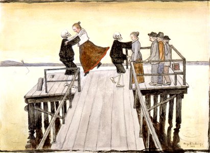 Hugo Simberg - Dance on the Quay