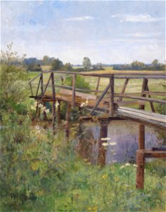 Hugo Darnaut Sommerlandschaft mit Brücke