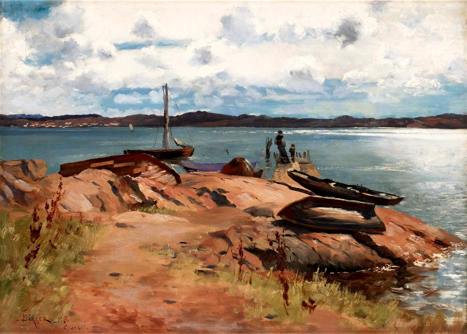Hugo Birger - Vid bryggan, Lysekil