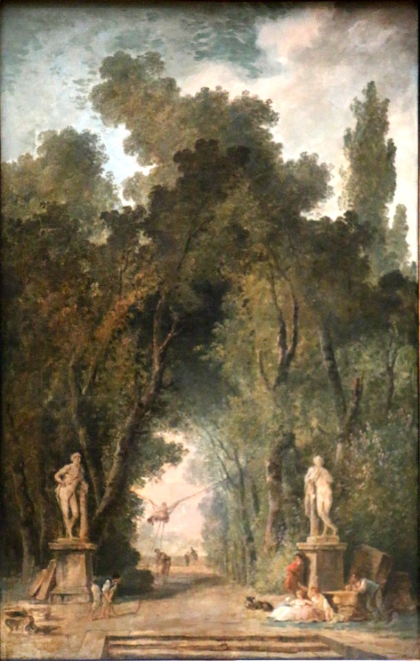 Hubert Robert-allée dans un parc