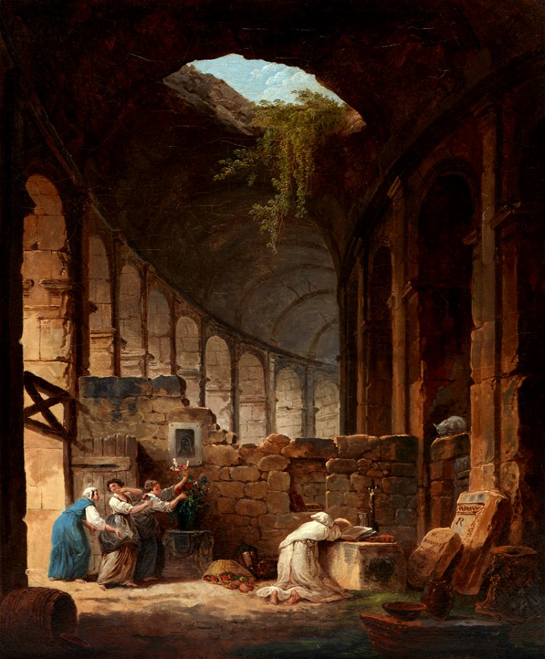 Hubert Robert - Hermit in the Colosseum - 32.2019.3 - Dallas Museum of Art