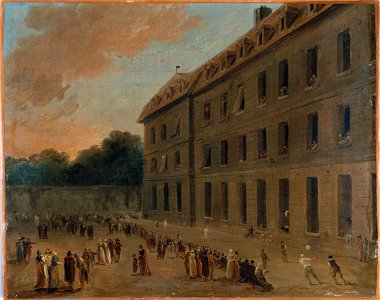 Hubert Robert - Récréation des prisonniers à Saint-Lazare , la partie de ballon - P178 - Musée Carnavalet