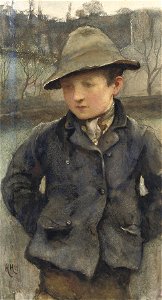 Sir Hubert von Herkomer - Boy wearing a hat