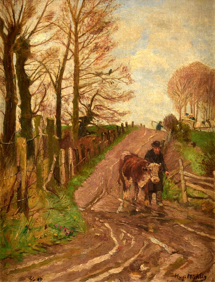 Hugo Mühlig Auf dem Weg zum Viehmarkt