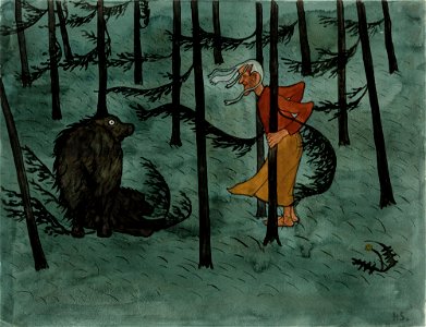 Hugo Simberg - Fear in The Woods - A II 968-22 - Finnish National Gallery
