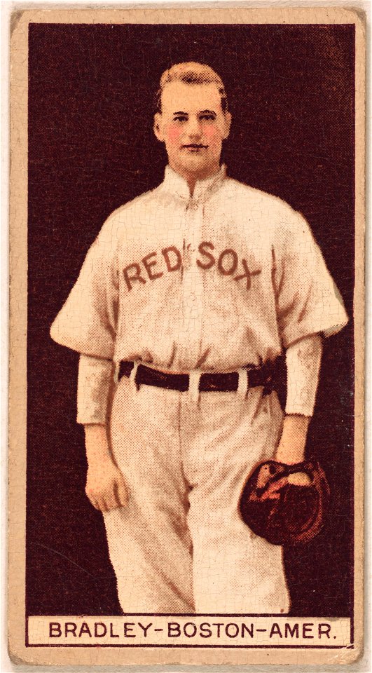Hugh Bradley, Boston Red Sox, baseball card portrait LCCN2008678008