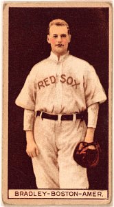 Hugh Bradley, Boston Red Sox, baseball card portrait LCCN2008678008