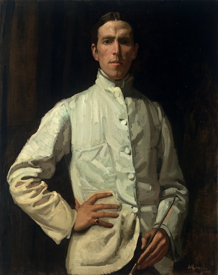 Hugh Ramsay - Self-portrait in white jacket - Google Art Project
