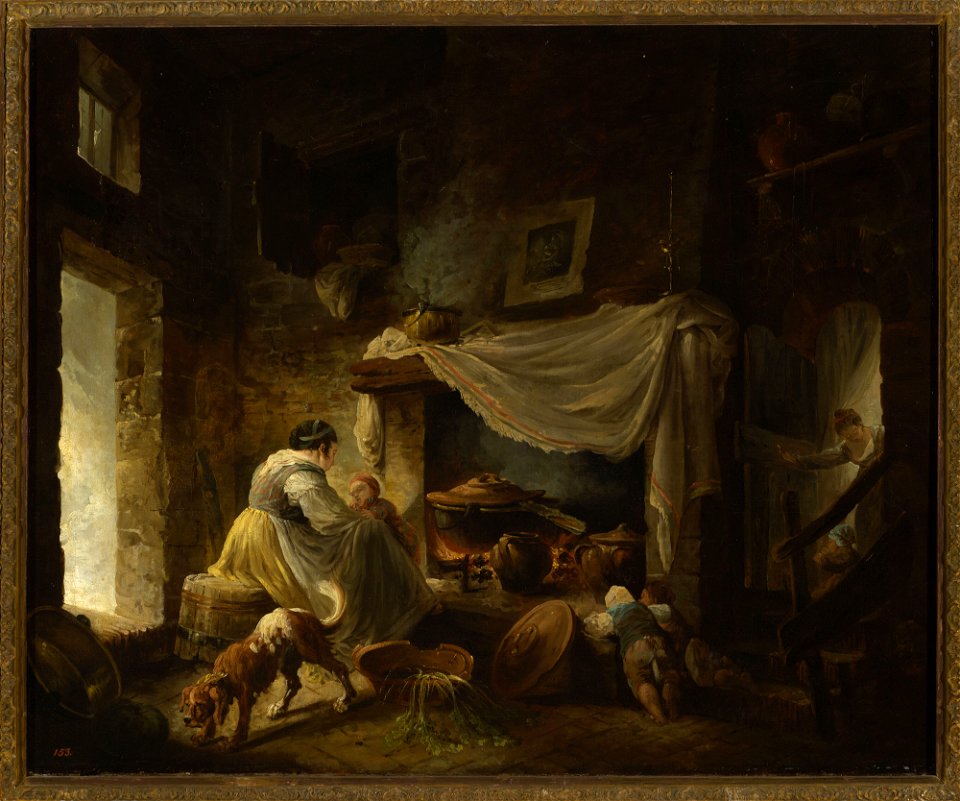 Hubert Robert - Peasant kitchen in ruins (Italian kitchen) - M.Ob.913 MNW - National Museum in Warsaw