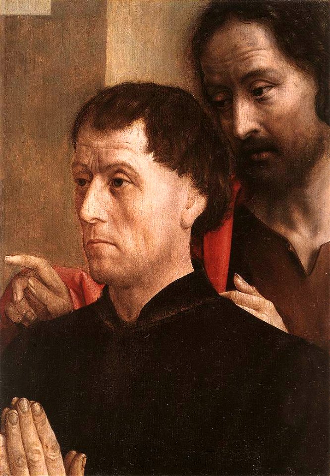 Hugo van der Goes Donor with St John the Baptist