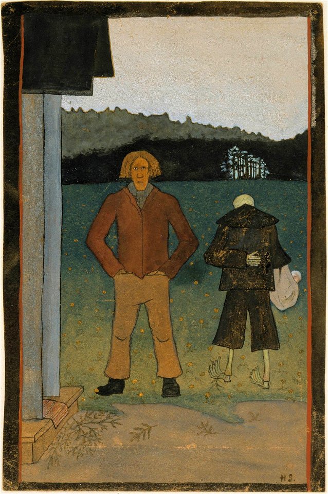 Hugo Simberg - Death and the Peasant - A II 968-14 - Finnish National Gallery