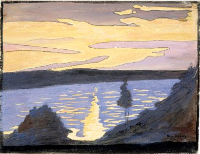 Hugo Simberg - Spring Evening, Ice Break - A II 968-30 - Finnish National Gallery