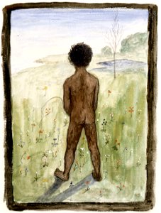 Hugo Simberg - Black Boy on the Meadow - A II 968-31 - Finnish National Gallery