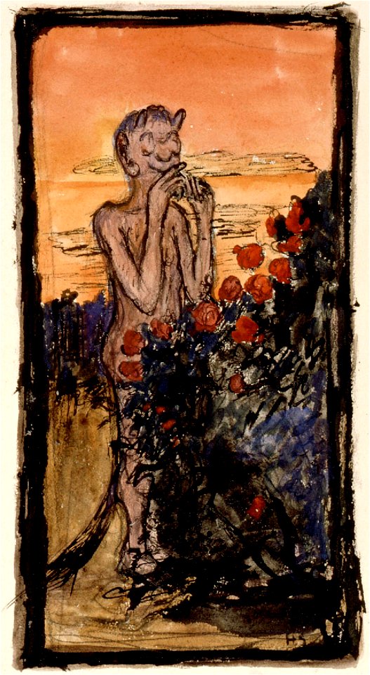 Hugo Simberg - The Devil in the Rose Bush - A II 968-40 - Finnish National Gallery