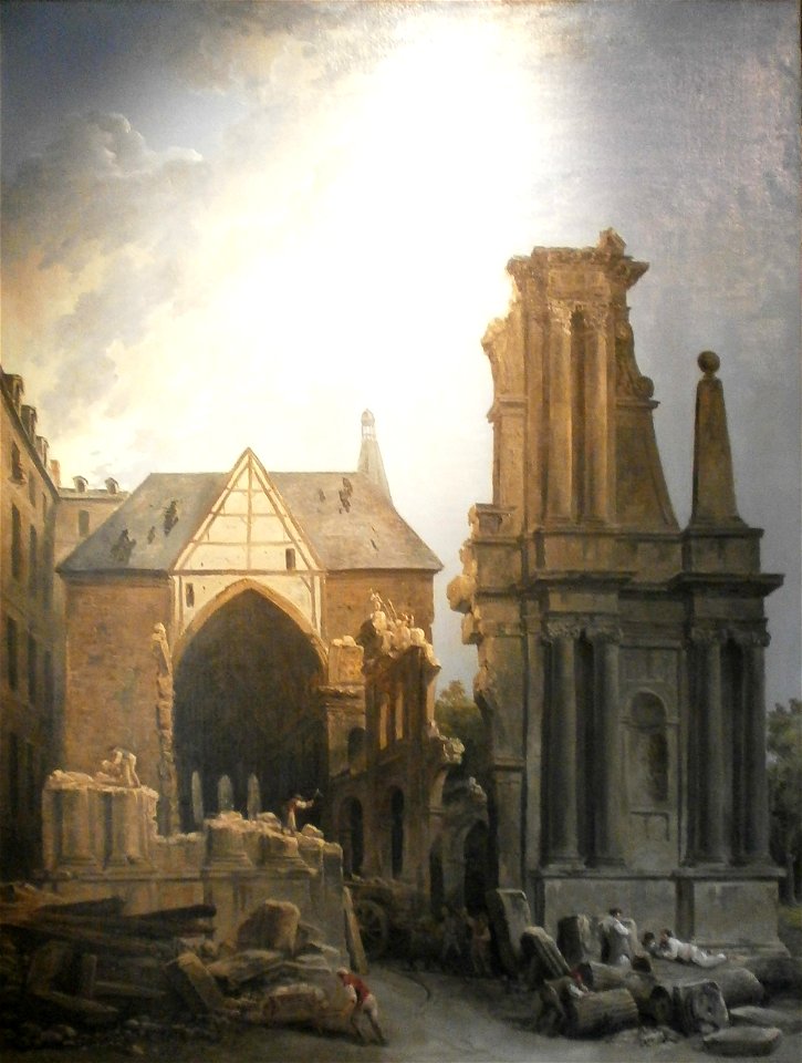 Hubert Robert - l'Eglise des Feuillants en demolition