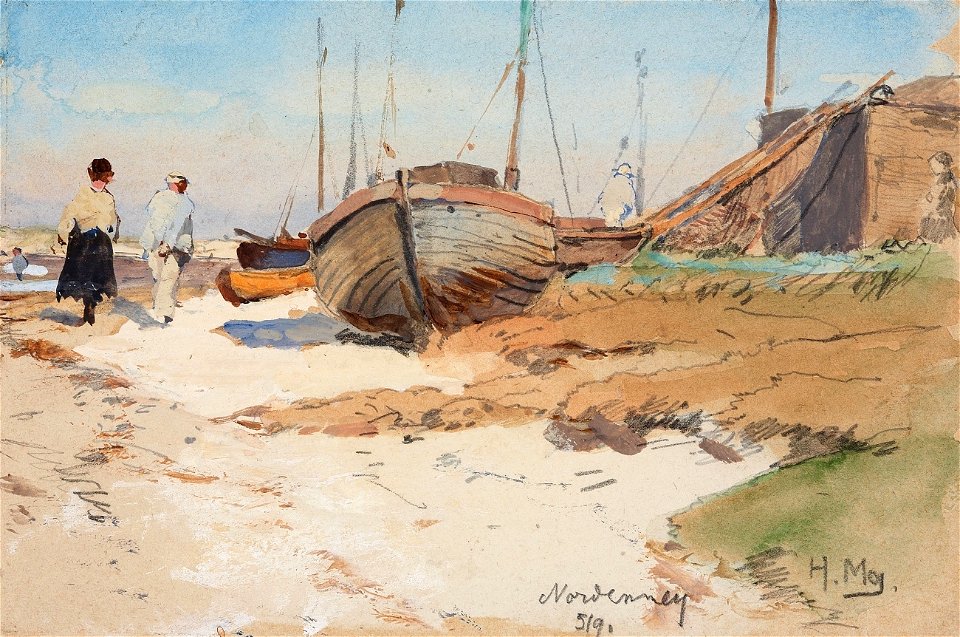 Hugo Mühlig Am Strand von Norderney
