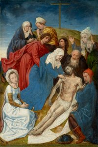 Hugo van der Goes, , Kunsthistorisches Museum Wien, Gemäldegalerie - Diptychon mit Sündenfall und Erlösung (Beweinung Christi), Beweinung Christi - GG 945 - Kunsthistorisches Museum