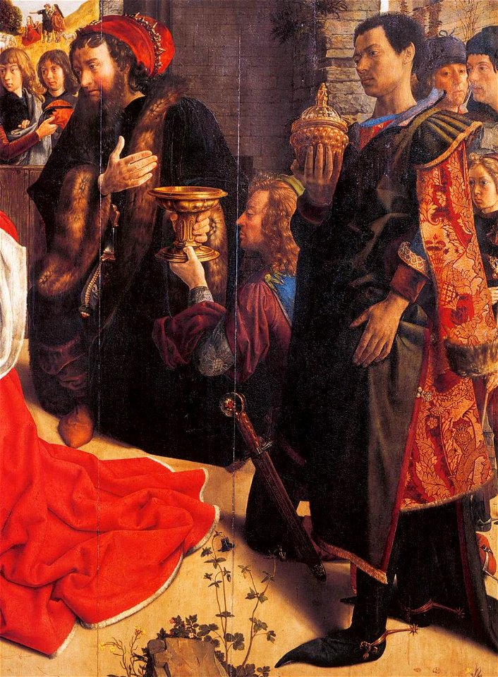 Hugo van der goes monforte altarpiece detail 07