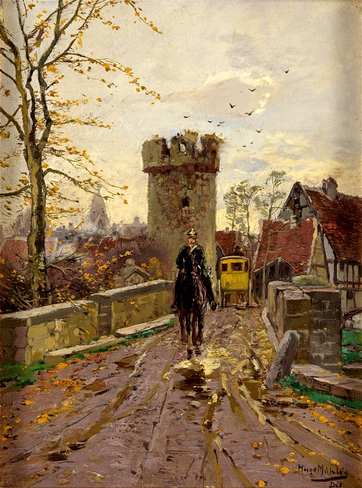 Hugo Mühlig Steintorbrücke vor dem Hexenturm in Treysa