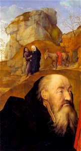 Hugo van der goes portinari triptych left St Anthony