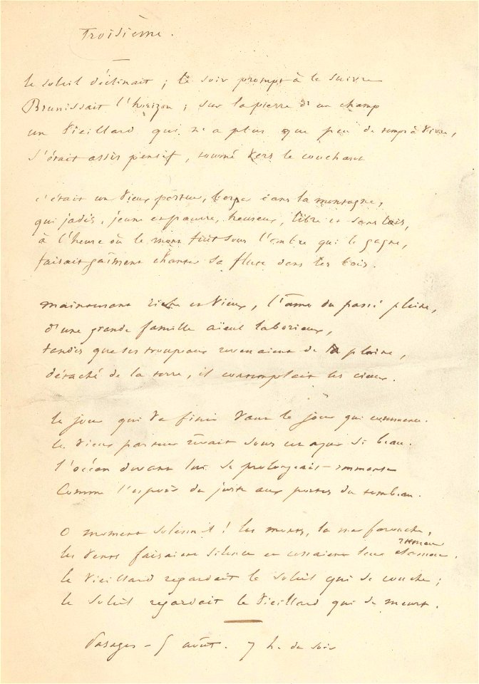 Hugo - Les Quatre vents de l'Esprit (manuscrit, f. 430r - détail)