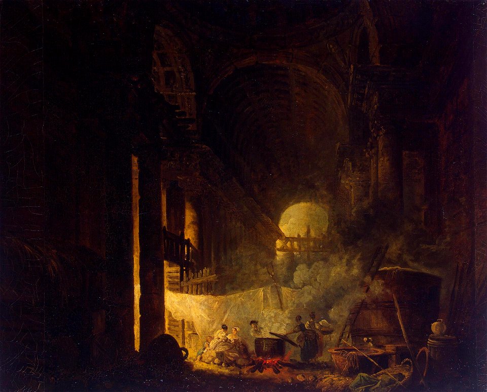 Hubert Robert - Laundresses in the Ruins