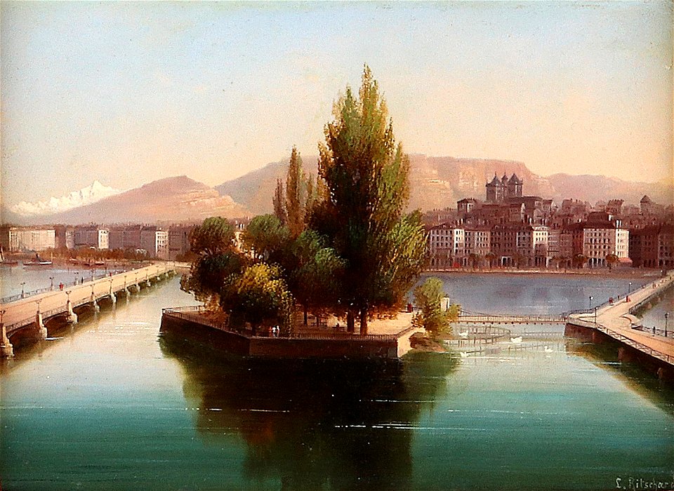 Hubert Sattler - Blick auf den Genfer See