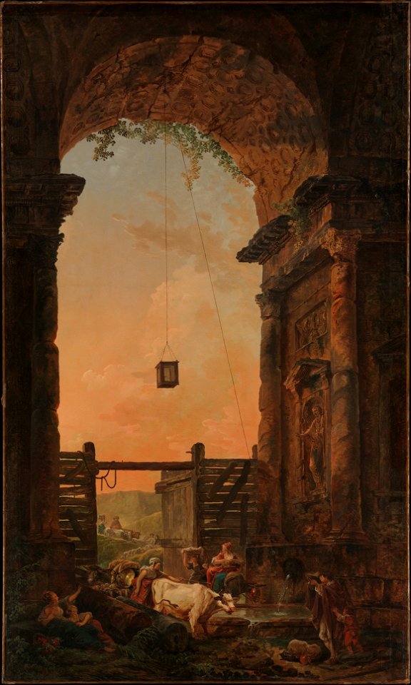 Hubert Robert - The Return of the Cattle