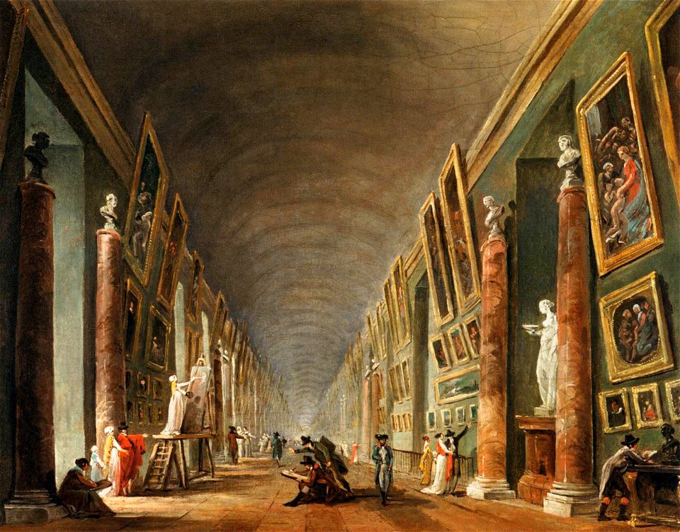 Hubert Robert - The Grande Galerie - WGA19594