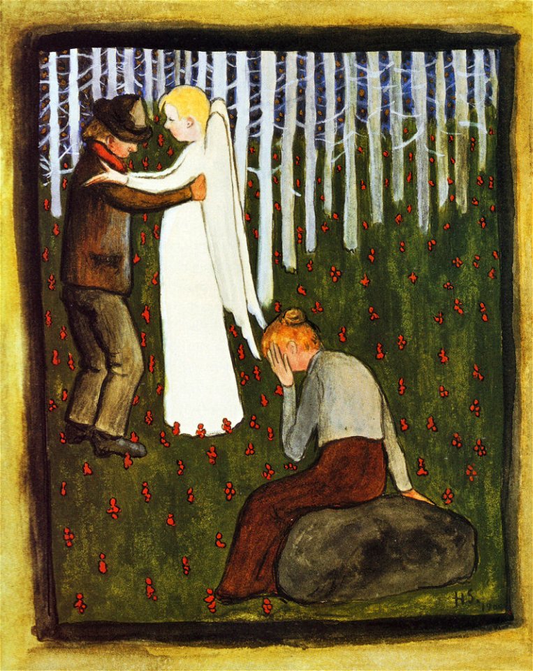 Hugo Simberg - Unelma (1900) - Free Stock Illustrations | Creazilla