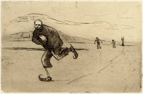 Hugo Simberg - Death on Skates; Death Skating