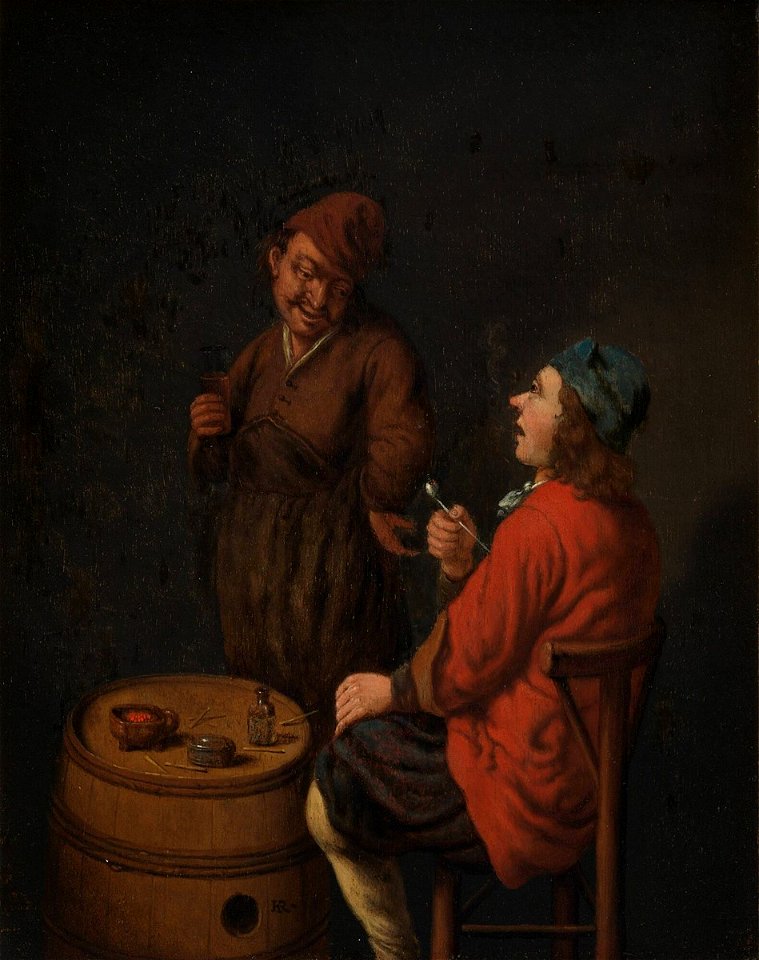 Hubert van Ravesteyn - The Smoker and the Drinker - Boijmans 1712-(ok)