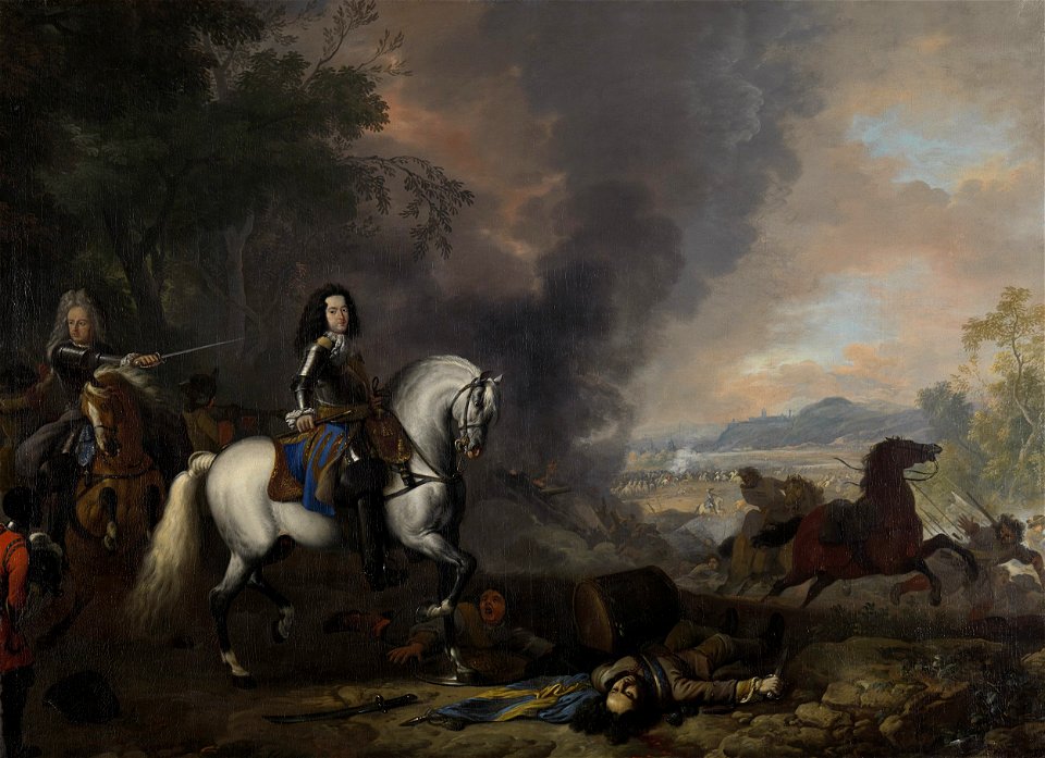 Hendrik Casimir II, vorst van Nassau-Dietz, bij een veldslag Rijksmuseum SK-C-1226