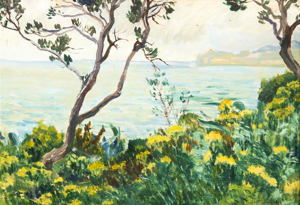 Hudeček-Antonín-Seaside, signed in pencil 