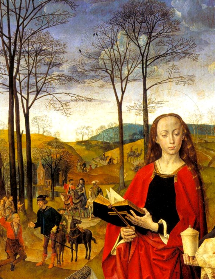 Hugo van der Goes - Sts Margaret and Mary Magdalene with Maria Portinari (detail) - WGA9714
