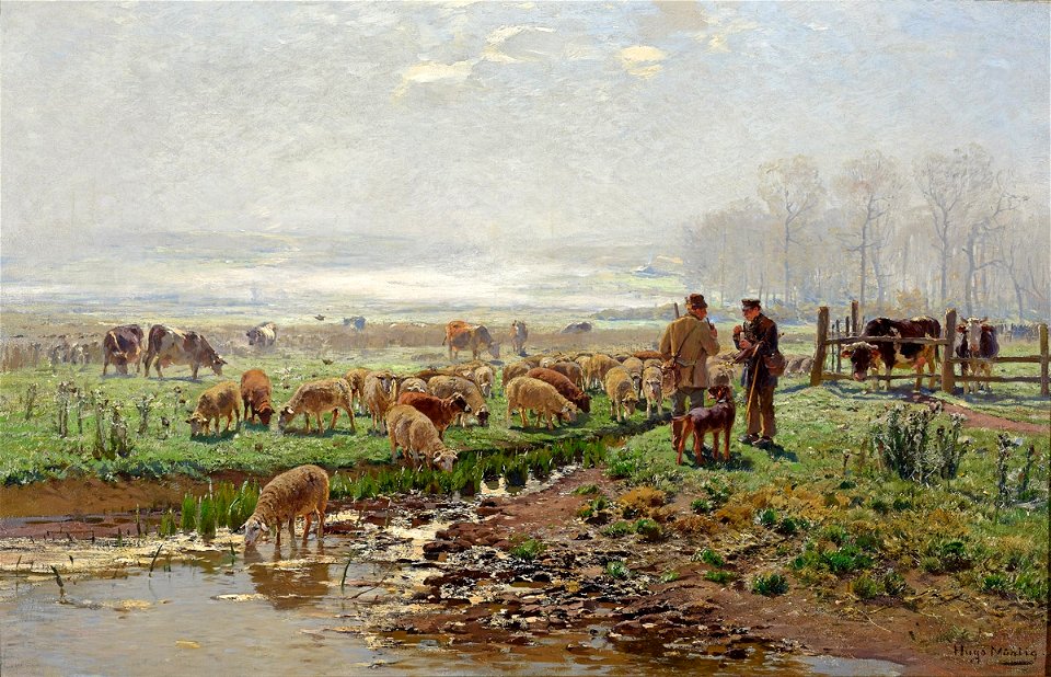 Hugo Mühlig Der Plausch am Morgen