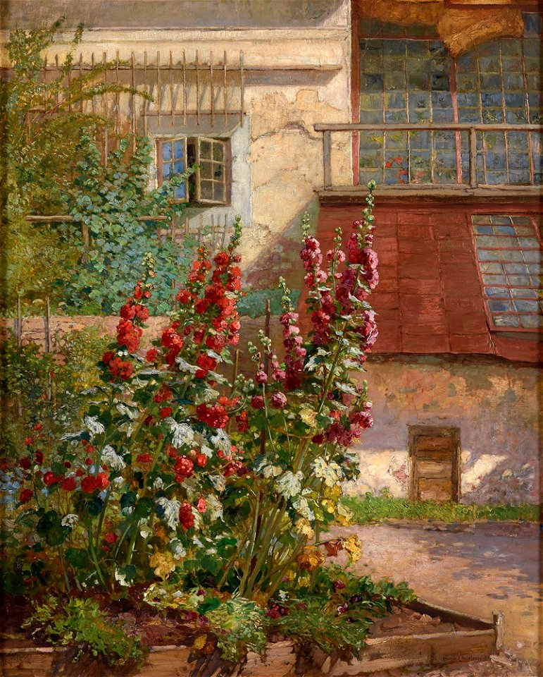 Hugo Charlemont Blühender Fingerhut im Garten