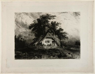Huet - Two Thatched Cottages, 1985-52-34912