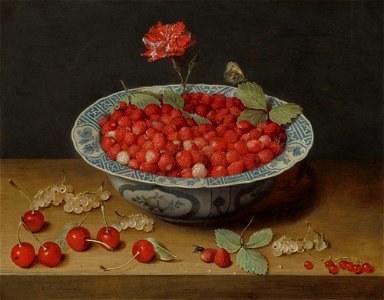Wild Strawberries and a Carnation in a Wan-Li Bowl A20071