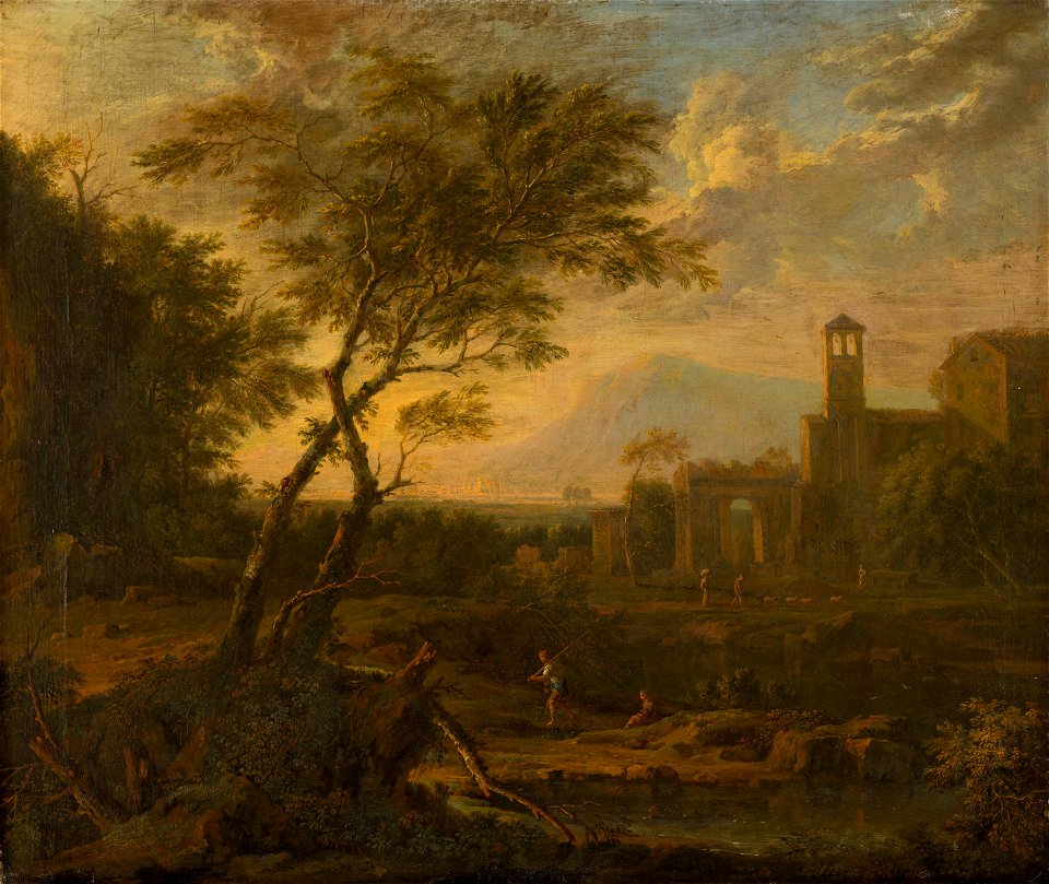 Italian Landscape by Jan van Huijsum