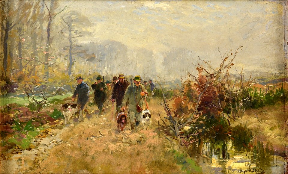 Hugo Mühlig Herbstliche Treibjagd