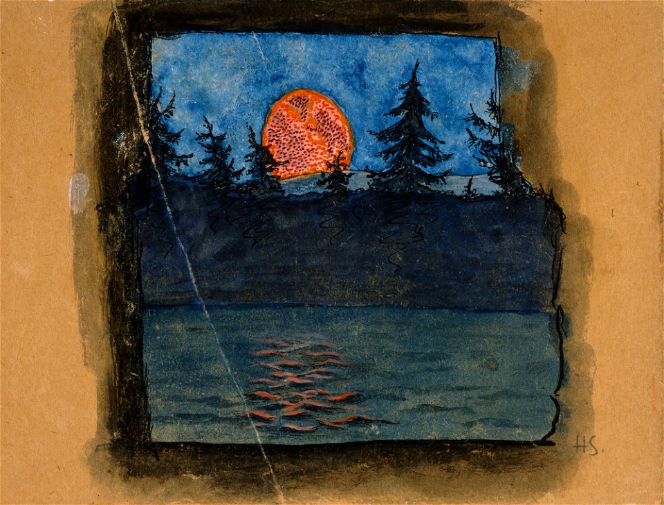 Hugo Simberg - The Moon is Rising - A II 968-50 - Finnish National Gallery