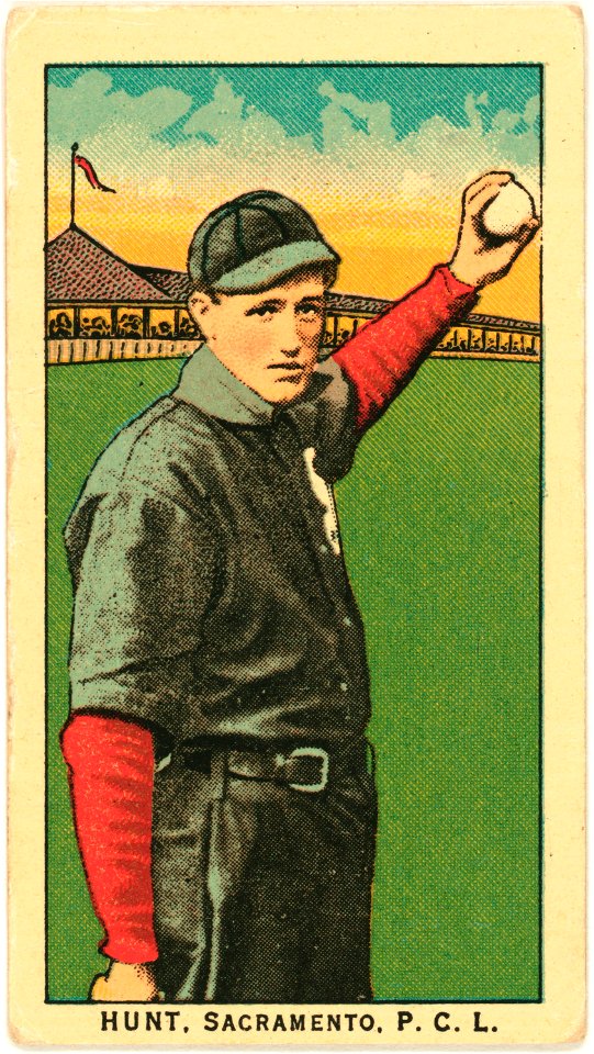 Hunt, Sacramento Team, baseball card portrait LCCN2008677324
