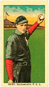 Hunt, Sacramento Team, baseball card portrait LCCN2008677324