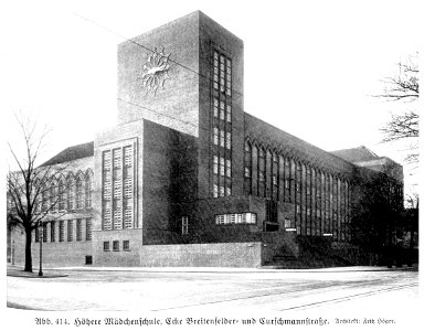 HUSB 1918-1929, Abbildung 414, Höhere Mädchenschule Curschmannstraße in Hamburg